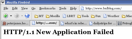 HTTP/1.1 New Application Failed